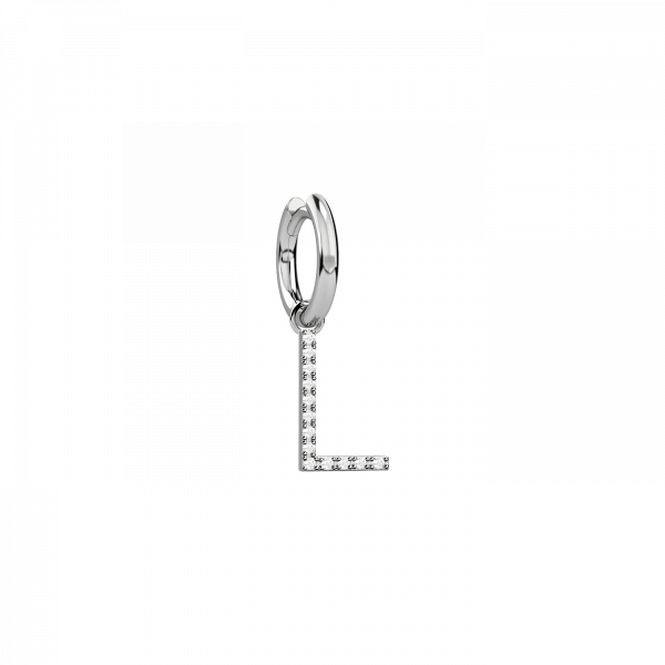 Lighter orecchino lettera L in Oro 18KT e diamanti