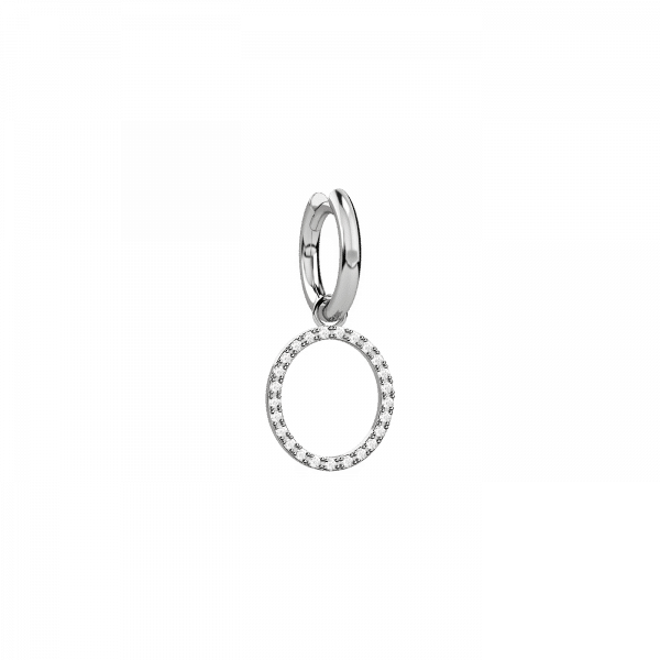 Lighter orecchino lettera O in Oro 18KT e diamanti