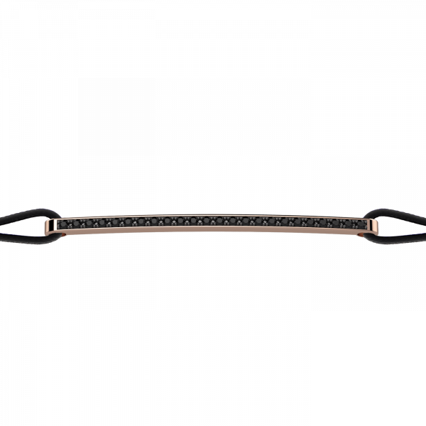 Corda bracciale Oro 18KT e diamanti neri