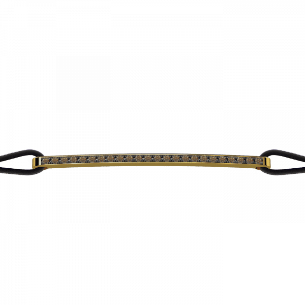 Corda bracciale Oro 18KT e diamanti brown