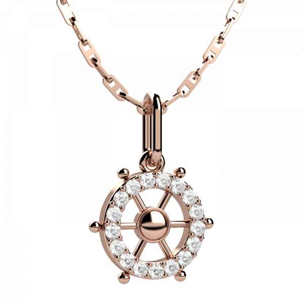 Golden hour collana timone Oro 18KT e diamanti
