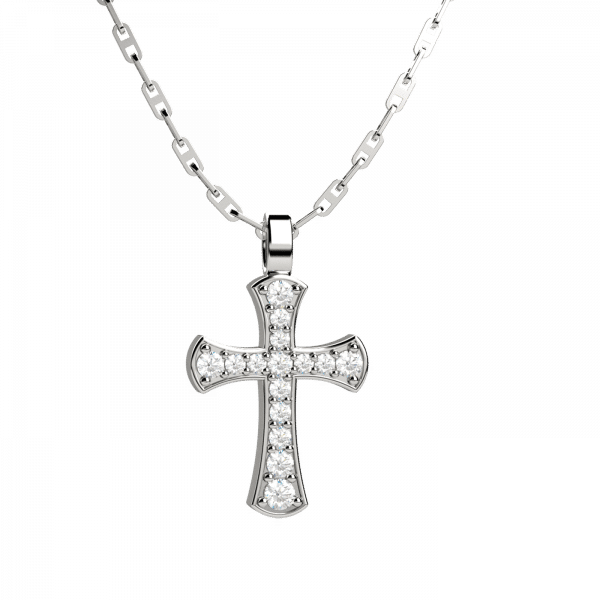 Revival collana croce in Oro 18KT e diamanti