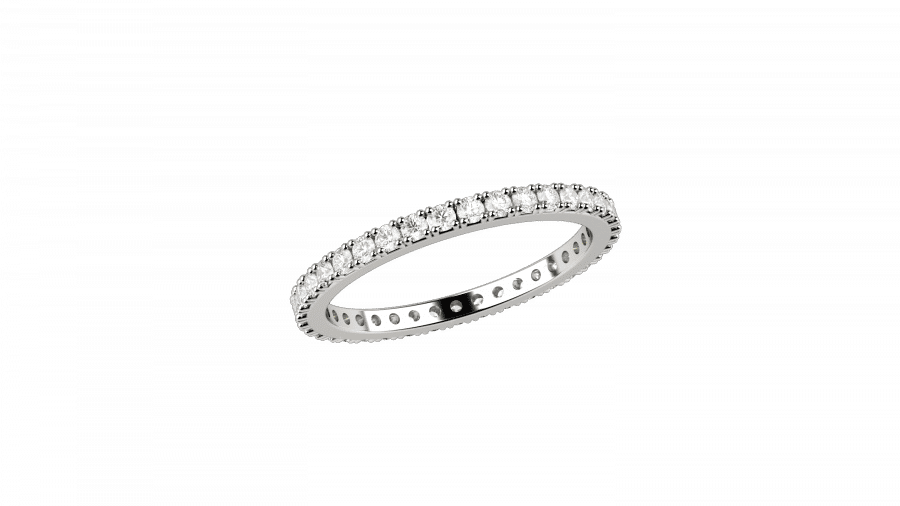 Legacy fedina in oro bianco 18KT e diamanti