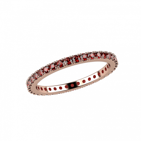 Legacy fedina in oro rosa 18KT e rubini