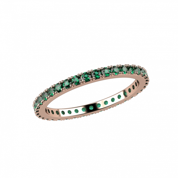 Legacy fedina in oro rosa 18KT e tsavorite