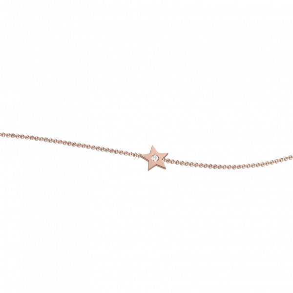 Love us bracciale con stella in oro 18KT con diamante