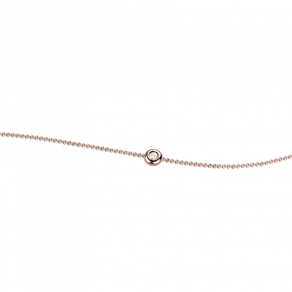 Love us bracciale con puntino in oro 18KT con diamante